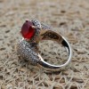 Ruby Ring, Handmade Women's Ring, Turkish Handmade Ring, Adjustable Ring, Ottoman Ring, Ladies Ring, 925k Sterling Silver, Gift For Her,