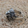 Lion Men's Ring, Turkish Handmade Sterling Silver Ring, Silver Lion Ring, Animal Wrap Ring, Ruby Men Ring, Animal Ring, 925K Sterling Silver