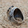 Onyx Ring, Men's Ring, Turkish Handmade Ring, Silver Men's Ring, Ottoman Men's Ring, Men's Jewelry, Gift for Him, 925k Sterling Silver