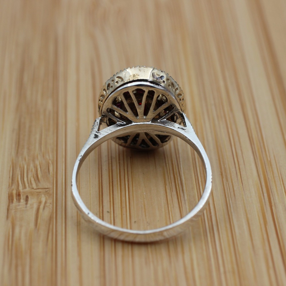 Ruby Ring, Handmade Women's Ring, Turkish Handmade Ring, Authentic Ring, Ottoman Ring, Ladies Ring, 925k Sterling Silver, Gift For Her,