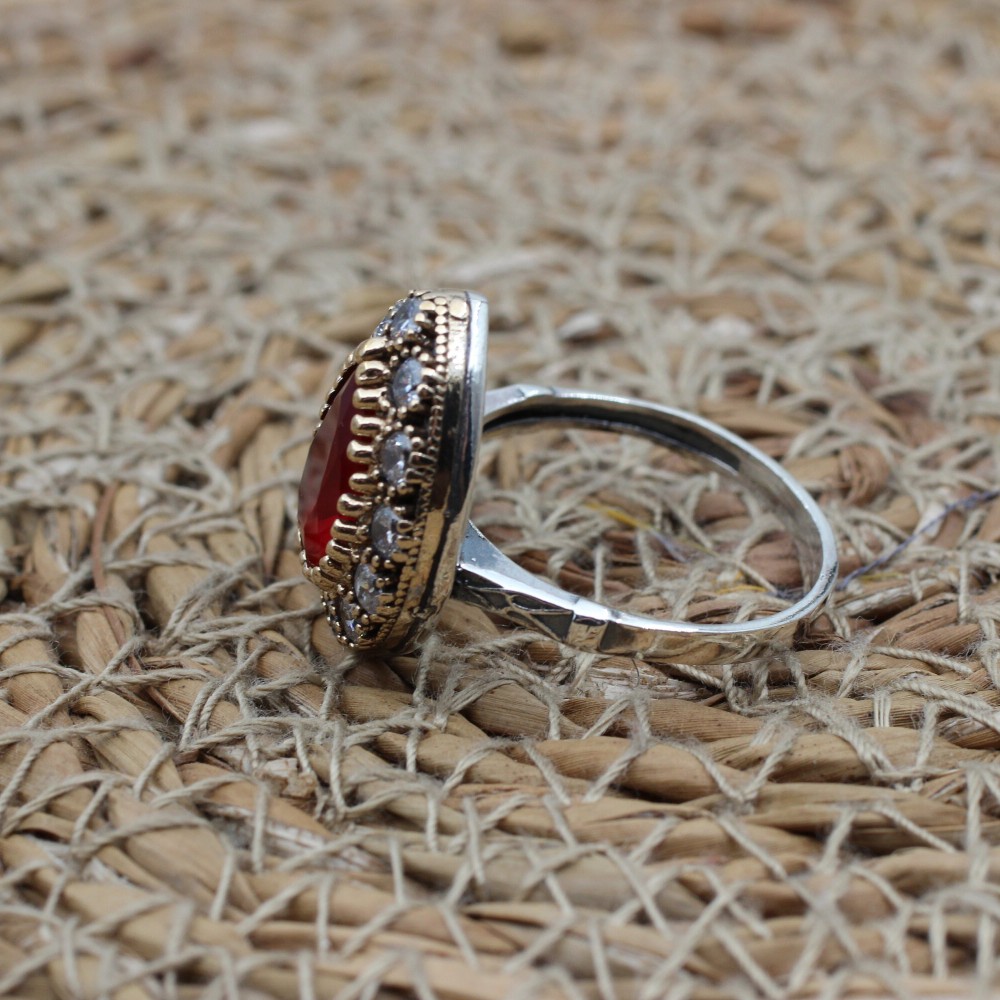 Ruby Set, Authentic Set, Handmade Set Women, Turkish Handmade, Ladies Jewelry Set, Earring, Pendant, Ladies Set, 925k Sterling Silver, Jewel