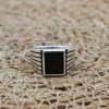 Handmade Silver Men's Ring, Onyx Men's Ring, Turkish Handmade Men's Ring, Men's Ring, Ottoman Mens Ring, Gift for Him, 925 Sterling Silver