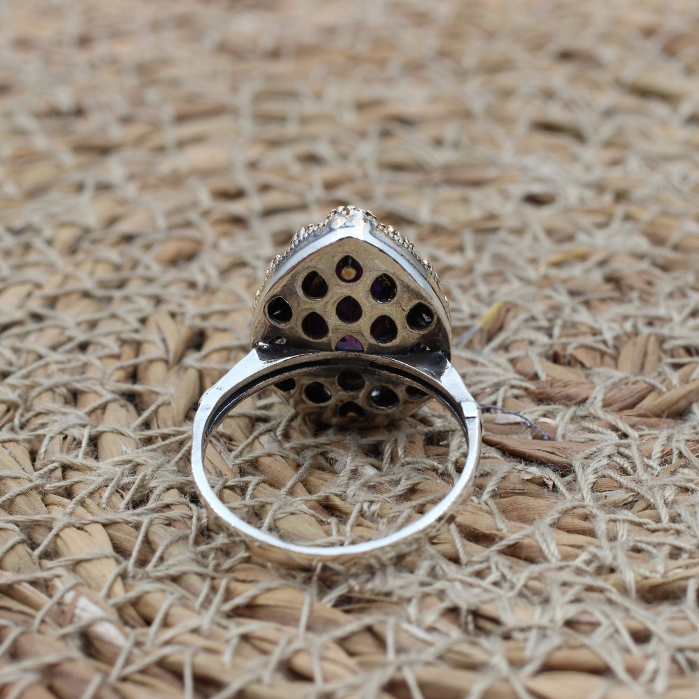 Amethyst Set, Authentic Set, Handmade Set Women, Turkish Handmade, Ladies Jewelry Set, Earring, Pendant, Ladies Set, 925k Sterling Silver