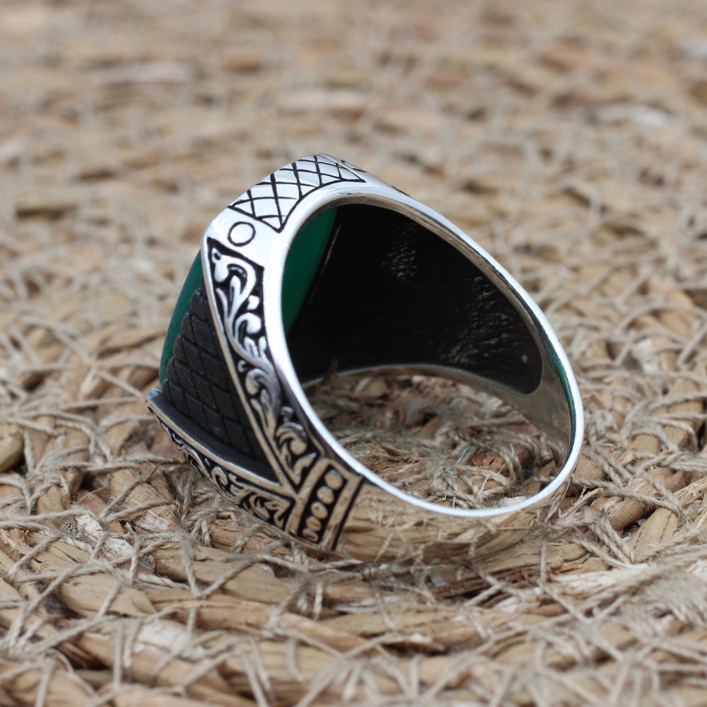 Men's Agate Ring, Handmade Ring, Turkish Handmade Silver Men Ring, Ottoman Men Ring, Men's Jewelry, Gift for Him, 925k Sterling Silver Ring Men's Agate Ring, Handmade Ring, Turkish Handmade Silver Men Ring, Ottoman Men Ring, Men's Jewelry, Gift for Him, 925k Sterling Silver Ring