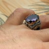 Amethyst Men's Ring, Mens Handmade Ring, Turkish Handmade Silver Men Ring, Ottoman Men Ring, Men Jewelry, Gift for Him, 925k Sterling Silver