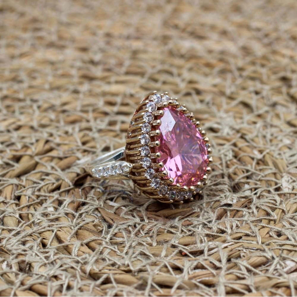 Handmade Women Ring, Quartz Women Ring, Turkish Handmade Women Ring, Ladies Ring, Ottoman Women Ring, 925k Sterling Silver, Gift For Her,