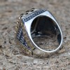 Turkish Handmade Silver Men Ring, Mens Handmade Ring, Ottoman Ring, Sapphire Ring, Men's Jewelry, Gift for Him, 925k Sterling Silver Ring