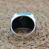 Men's Handmade Ring, Yemeni Ring, Turquoise Ring, Turkish Handmade Silver Men's Ring, Ottoman Men's Ring, Gift for Him, 925k Sterling Silver Men's Handmade Ring, Yemeni Ring, Turquoise Ring, Turkish Handmade Silver Men's Ring, Ottoman Men's Ring, Gift for Him, 925k Sterling Silver