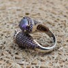 Amethyst Ring, Zircon Ring, Ladies Ring, Handmade Women's Ring, Turkish Handmade Ring, Authentic Ring, 925 Sterling Silver, Adjustable Ring,