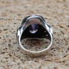 Amethyst Men's Ring, Mens Handmade Ring, Turkish Handmade Silver Men Ring, Ottoman Men Ring, Men Jewelry, Gift for Him, 925k Sterling Silver