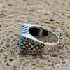 Turquoise Men's Ring, Handmade Ring, Turkish Handmade Silver Men Ring, Ottoman Ring, Men's Jewelry, Gift for Him, 925k Sterling Silver Ring