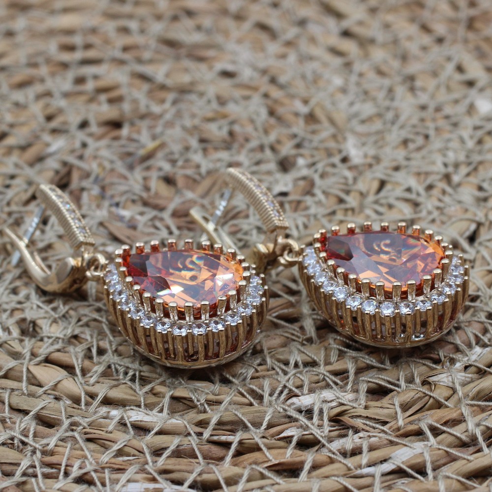 Topaz Ladies Set, Handmade Set Women, Turkish Handmade, Ladies Jewelry Set, Ottoman Set, Earring, Pendant, Ladies Set, 925 Sterling Silver