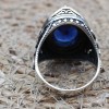 Turkish Handmade Silver Men Ring, Mens Handmade Ring, Ottoman Ring, Sapphire Ring, Men's Jewelry, Gift for Him, 925k Sterling Silver Ring Turkish Handmade Silver Men Ring, Mens Handmade Ring, Ottoman Ring, Sapphire Ring, Men's Jewelry, Gift for Him, 925k Sterling Silver Ring