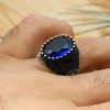 Sapphire Men Ring, Turkish Handmade Silver Men Ring, Mens Handmade Ring, Ottoman Ring, Men Jewelry, Gift for Him, 925k Sterling Silver Ring Sapphire Men Ring, Turkish Handmade Silver Men Ring, Mens Handmade Ring, Ottoman Ring, Men Jewelry, Gift for Him, 925k Sterling Silver Ring