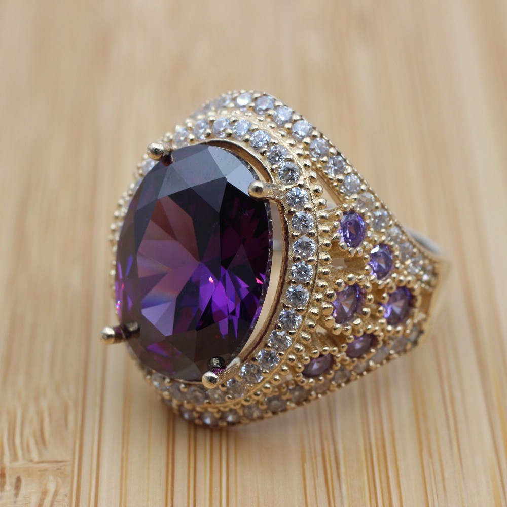 Amethyst Ring, Handmade Women's Ring, Turkish Handmade, Silver Ladies Ring, Ottoman Ring, Authentic, Ladies Ring, 925k Sterling Silver Ring,