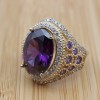Amethyst Ring, Handmade Women's Ring, Turkish Handmade, Silver Ladies Ring, Ottoman Ring, Authentic, Ladies Ring, 925k Sterling Silver Ring,