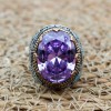 Amethyst Men's Ring, Handmade Men Ring, Turkish Handmade Silver Men Ring, Ottoman Men Ring, Men Jewelry, Gift for Him, 925k Sterling Silver,