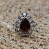 Ruby Ring, Handmade Women's Ring, Turkish Handmade Ring, Authentic Ring, Ottoman Ring, Ladies Ring, 925k Sterling Silver, Gift For Her,