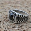 Handmade Silver Men's Ring, Onyx Men's Ring, Turkish Handmade Men's Ring, Men's Ring, Ottoman Mens Ring, Gift for Him, 925k Sterling Silver,