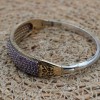 Amethyst Bracelet, Ottoman Bracelet, Handmade Bracelet, Bangle Cuff, Turkish Handmade, Bangle Bracelet, Gift for Her, 925k Sterling Silver