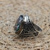 Mystic Topaz Men's Ring, Ottoman Men's Ring, Handmade Mens Ring, Turkish Handmade Mens Ring, Mens Jewelry, Gift for Him, 925 Sterling Silver