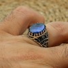 Turkish Handmade Silver Men Ring, Mens Handmade Ring, Ottoman Ring, Sapphire Ring, Men's Jewelry, Gift for Him, 925k Sterling Silver Ring Turkish Handmade Silver Men Ring, Mens Handmade Ring, Ottoman Ring, Sapphire Ring, Men's Jewelry, Gift for Him, 925k Sterling Silver Ring