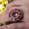 Alexandrite Women Ring, Handmade Ring, Turkish Handmade Silver Ladies Ring, Rose Gold Plated Ring, Ladies Ring, 925k Sterling Silver Ring Alexandrite Women Ring, Handmade Ring, Turkish Handmade Silver Ladies Ring, Rose Gold Plated Ring, Ladies Ring, 925k Sterling Silver Ring