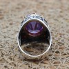 Amethyst Men's Ring, Mens Handmade Ring, Turkish Handmade Silver Men Ring, Ottoman Men Ring, Men Jewelry, Gift for Him, 925k Sterling Silver