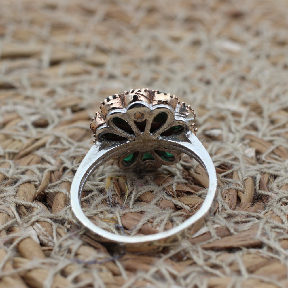 Ruby Ring, Handmade Women's Ring, Turkish Handmade Ring, Authentic Ring, Ottoman Ring, Ladies Ring, 925k Sterling Silver, Gift For Her,