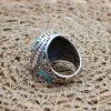 Turquoise Men's Ring, Handmade Ring, Turkish Handmade Silver Men Ring, Ottoman Ring, Men's Jewelry, Gift for Him, 925k Sterling Silver Ring