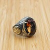 Alexandrite Ring, Men Handmade Ring, Turkish Handmade Silver Mens Ring, Ottoman Ring, Men's Jewelry, Alexandrite, 925k Sterling Silver Ring