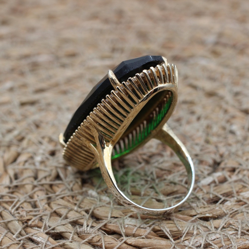 Handmade Women Ring, Turkish Handmade Silver Ladies Ring, Ottoman Women Ring, Emerald Women Ring, Ladies Ring, 925k Sterling Silver Ring