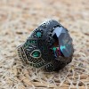 Mystic Topaz Men's Ring, Ottoman Men's Ring, Handmade Mens Ring, Turkish Handmade Mens Ring, Mens Jewelry, Gift for Him, 925 Sterling Silver Mystic Topaz Men's Ring, Ottoman Men's Ring, Handmade Mens Ring, Turkish Handmade Mens Ring, Mens Jewelry, Gift for Him, 925 Sterling Silver