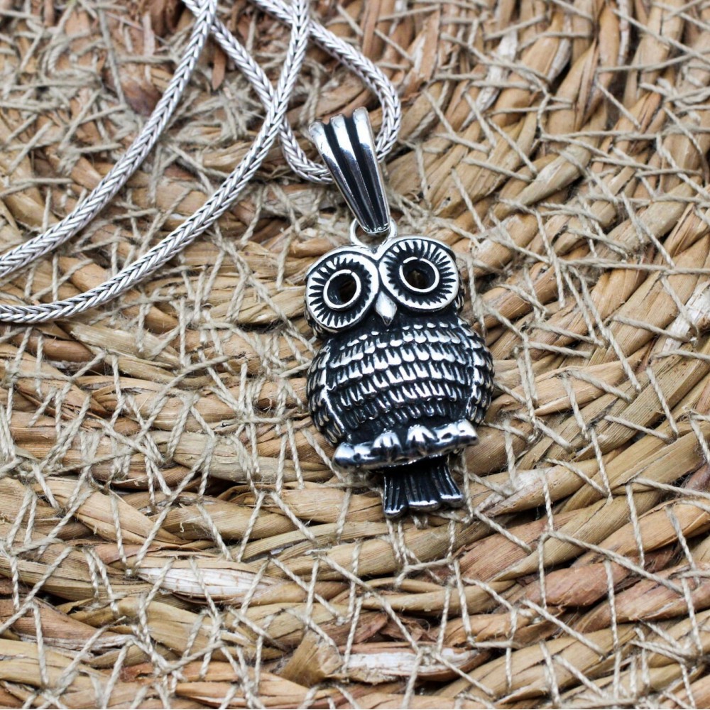 HOT Owl Charm Necklace Owl Necklace For Guys Men's Necklace