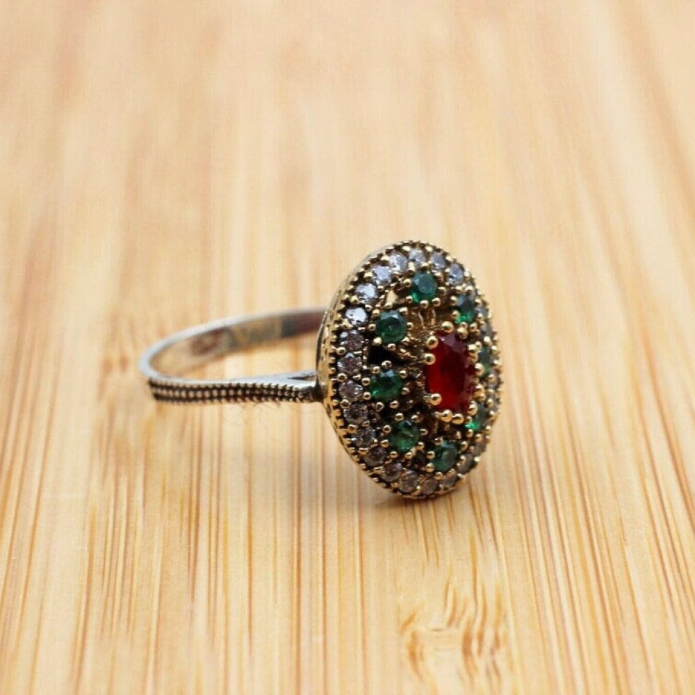 Ruby Ring, Handmade Women's Ring, Turkish Handmade Ring, Authentic Ring, Ottoman Ring, Ladies Ring, 925k Sterling Silver, Gift For Her,