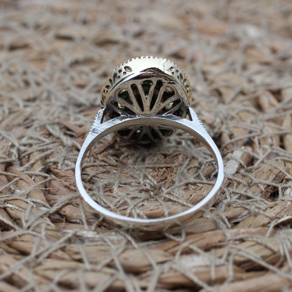 Emerald Ring, Handmade Women's Ring, Turkish Handmade Ring, Authentic Ring, Ottoman Ring, Ladies Ring, 925k Sterling Silver, Gift For Her, Emerald Ring, Handmade Women's Ring, Turkish Handmade Ring, Authentic Ring, Ottoman Ring, Ladies Ring, 925k Sterling Silver, Gift For Her,