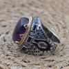 Amethyst Men's Ring, Mens Handmade Ring, Turkish Handmade Silver Men Ring, Ottoman Men Ring, Men Jewelry, Gift for Him, 925k Sterling Silver