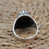 Handmade Silver Men's Ring, Onyx Men's Ring, Turkish Handmade Men's Ring, Men's Ring, Ottoman Mens Ring, Gift for Him, 925k Sterling Silver,