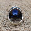 Sapphire Men's Ring, Tree Of Life Ring, Handmade Men's Ring, Turkish Handmade Men's Ring, Men's Jewelry, Gift for Him, 925 Sterling Silver