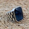 Turkish Handmade Silver Men Ring, Mens Handmade Ring, Ottoman Ring, Sapphire Ring, Men's Jewelry, Gift for Him, 925k Sterling Silver Ring Turkish Handmade Silver Men Ring, Mens Handmade Ring, Ottoman Ring, Sapphire Ring, Men's Jewelry, Gift for Him, 925k Sterling Silver Ring
