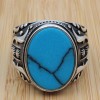 Turquoise Men's Ring, Handmade Ring, Turkish Handmade Silver Men Ring, Ottoman Ring, Men's Jewelry, Gift for Him, 925k Sterling Silver Ring Turquoise Men's Ring, Handmade Ring, Turkish Handmade Silver Men Ring, Ottoman Ring, Men's Jewelry, Gift for Him, 925k Sterling Silver Ring