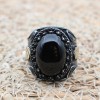 Handmade Silver Men's Ring, Onyx Men's Ring, Turkish Handmade Men's Ring, Men's Ring, Ottoman Mens Ring, Gift for Him, 925 Sterling Silver Handmade Silver Men's Ring, Onyx Men's Ring, Turkish Handmade Men's Ring, Men's Ring, Ottoman Mens Ring, Gift for Him, 925 Sterling Silver