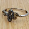 Snake Bracelet, Mixed Color Bracelet, Handmade Bracelet, Bangle Cuff, Turkish Handmade, Animal Bracelet, Gift for Her, 925k Sterling Silver,