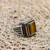 Tiger Eye Men's Ring, Ottoman Men's Ring, Handmade Men's Ring, Turkish Handmade Men's Ring, Men's Jewelry, Gift for Him, 925 Sterling Silver Tiger Eye Men's Ring, Ottoman Men's Ring, Handmade Men's Ring, Turkish Handmade Men's Ring, Men's Jewelry, Gift for Him, 925 Sterling Silver