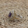 Amethyst Ring, Handmade Women's Ring, Turkish Handmade, Silver Ladies Ring, Ottoman Ring, Authentic, Ladies Ring, 925k Sterling Silver Ring,