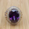 Amethyst Ring, Handmade Women's Ring, Turkish Handmade, Silver Ladies Ring, Ottoman Ring, Authentic, Ladies Ring, 925k Sterling Silver Ring,