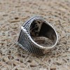 Handmade Silver Men's Ring, Onyx Men's Ring, Turkish Handmade Men's Ring, Men's Ring, Ottoman Mens Ring, Gift for Him, 925k Sterling Silver,