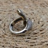 Zircon Snake Ring, Handmade Women's Ring, Turkish Handmade, Silver Ladies Ring,  Snake Ring, Ladies Ring, 925k Sterling Silver Ring, Snake