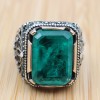 Men's Handmade Ring, Turkish Handmade Silver Men's Ring, Ottoman Ring, Paraiba Ring, Men's Jewelry, Gift for Him, 925k Sterling Silver Ring Men's Handmade Ring, Turkish Handmade Silver Men's Ring, Ottoman Ring, Paraiba Ring, Men's Jewelry, Gift for Him, 925k Sterling Silver Ring