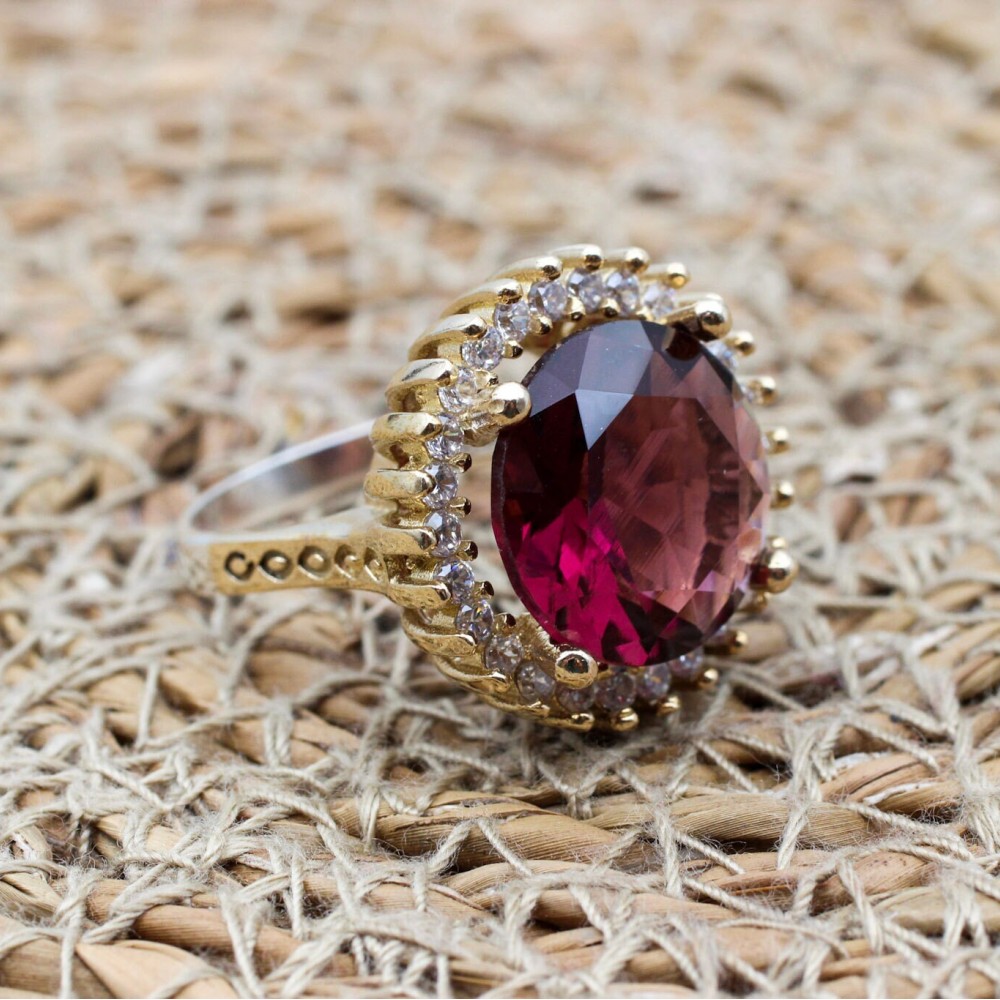 Amethyst Ring, Handmade Women's Ring, Turkish Handmade, Silver Ladies Ring, Ottoman Ring, Authentic, Ladies Ring, 925k Sterling Silver Ring,